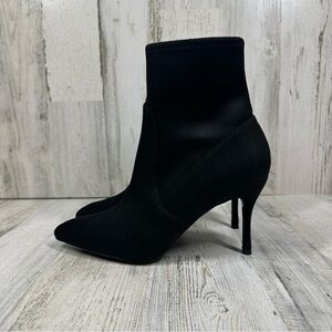 Nine West Cadence Sexy Suede Like Textile Booties Black #9‎